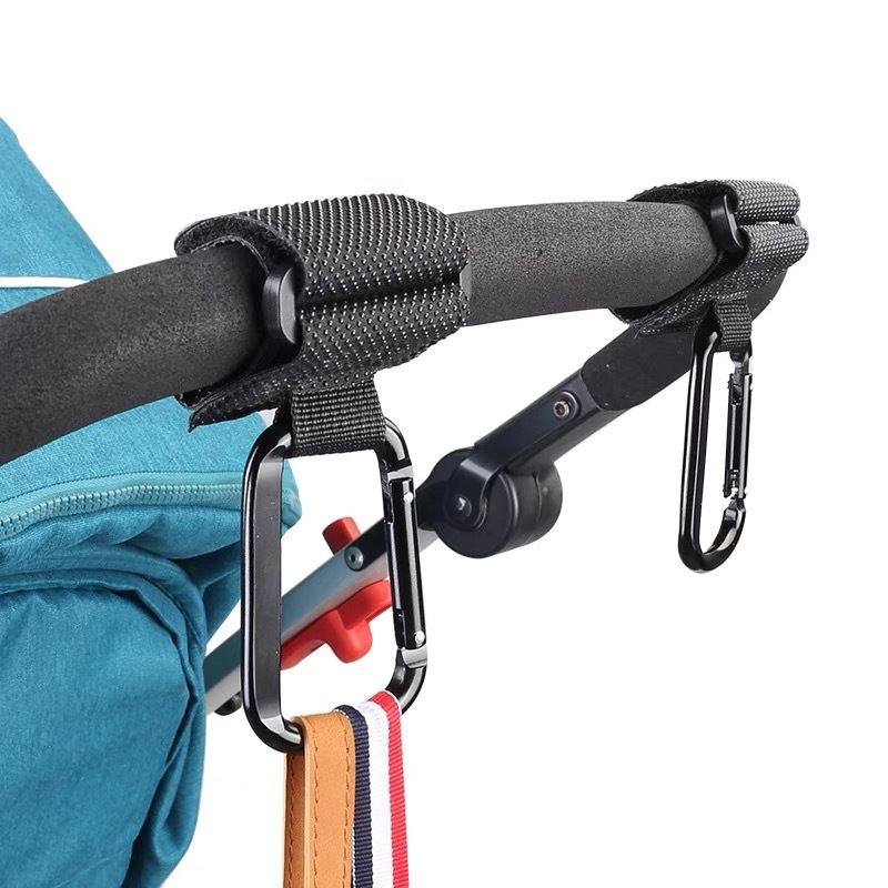 Металлический карабин-крючок для сумок, аксессуары на коляску, 2 Штуки (оранжевый)  #1
