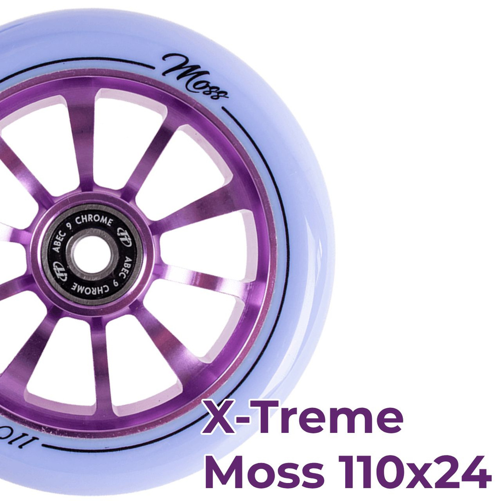 Колесо для трюкового самоката Moss, 110*24 мм, purple, Вес - 217 гр.  #1