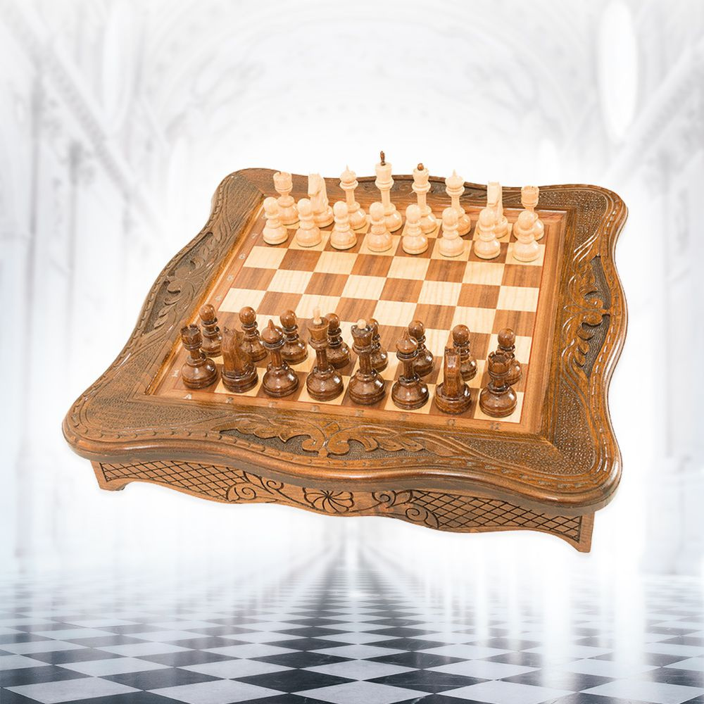 Резные шахматы и нарды Аваш #1