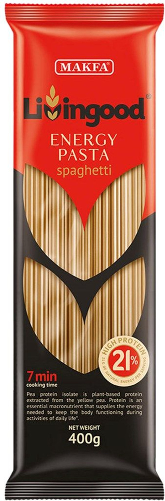Макароны MAKFA Livingood Spaghetti высокобелковые, 400г - 5 шт. #1
