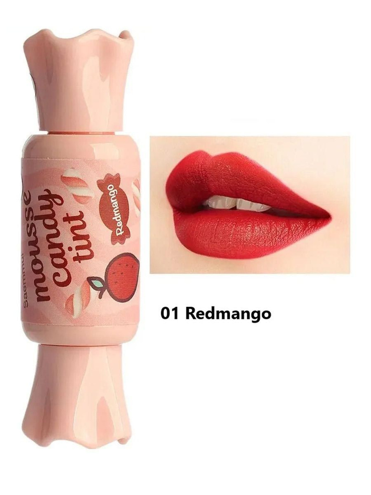Тинт-мусс для губ The Saem Конфетка Saemmul Mousse Candy Tint №01 Redmango Mousse 8g  #1