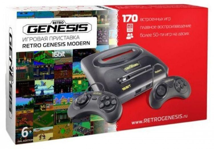 Игровая приставка 16 bit Sega Retro Genesis Modern 170 в 1 + 170 ...