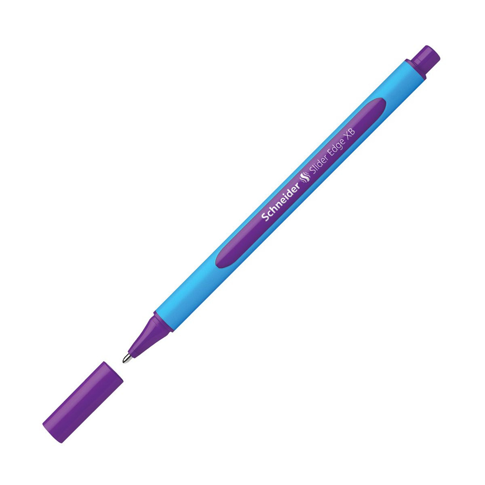 Ручка Schneider Slider Edge XB шариковая, фиолетовая, 1.4мм, трехгранная, одноразовая, 5 шт.  #1
