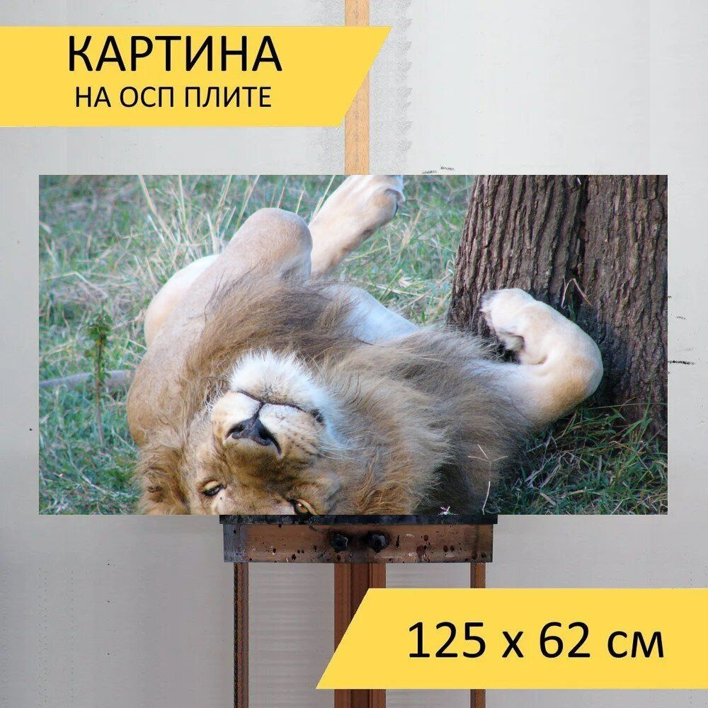 LotsPrints Картина "Лев, африка, животное 10", 125  х 62 см #1
