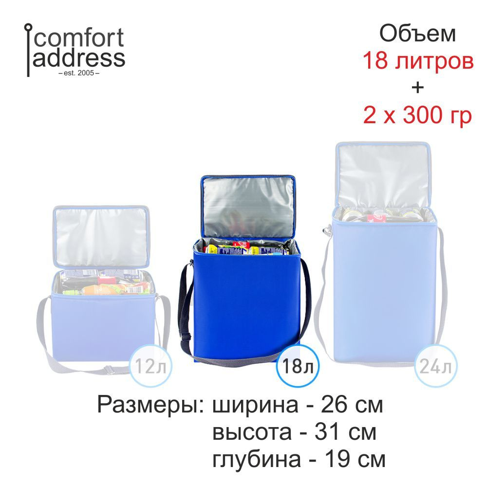Cумка-холодильник "EASY Plus" + 2 гелевых аккумулятора холода