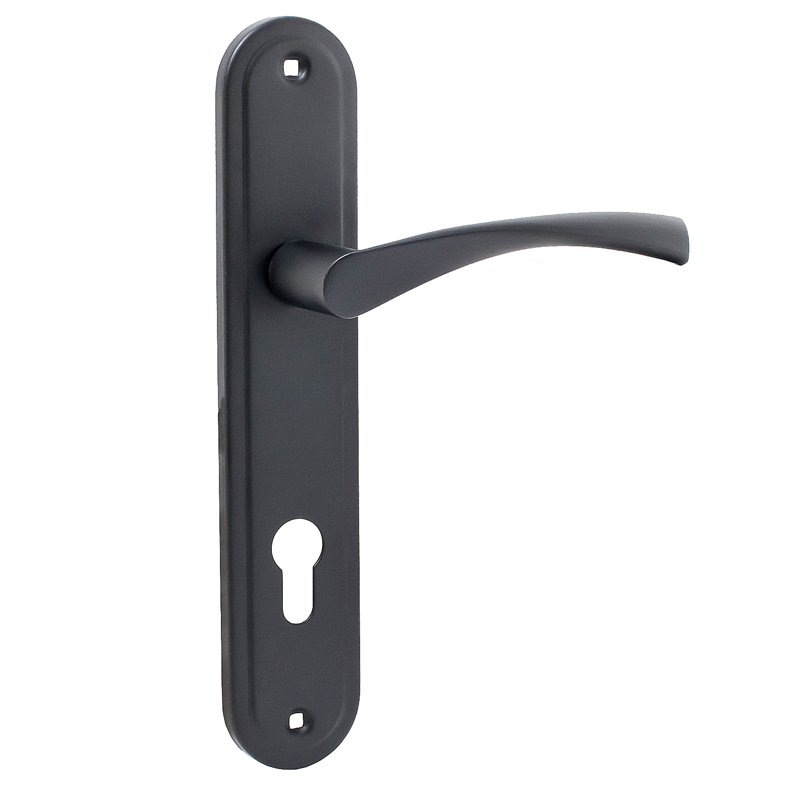 РучкадвернаянапланкеАЛЛЮР103-1,расстояние85мм,цветматовыйчерный,2штвкомплекте