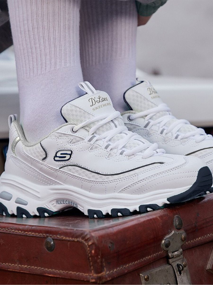 Skechers d lites 2 hot sale white