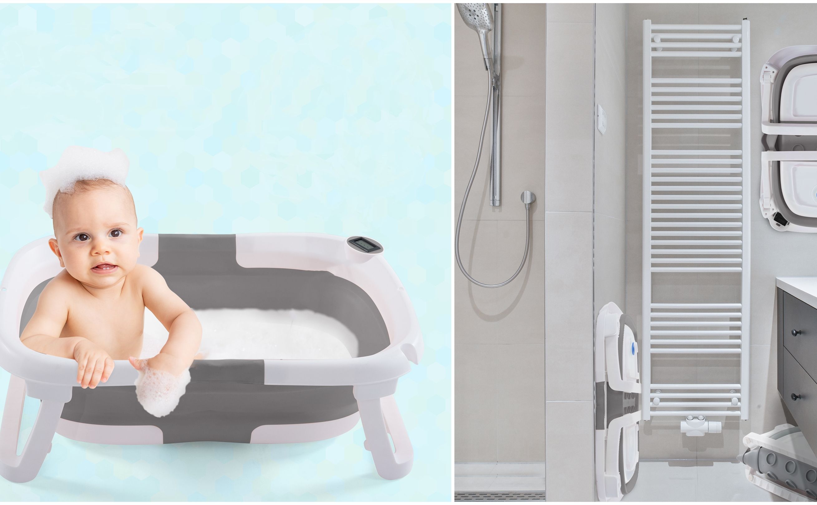 Складная детская ванна для младенцев и малышей, портативная ...