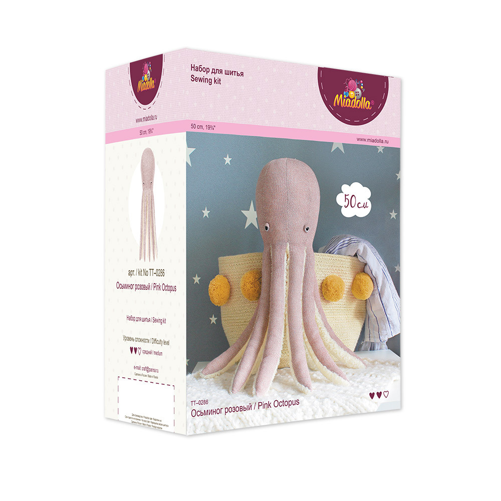 Набор для шитья (изготовления) куклы (игрушки) "Miadolla" TT-0286 Осьминог розовый  #1