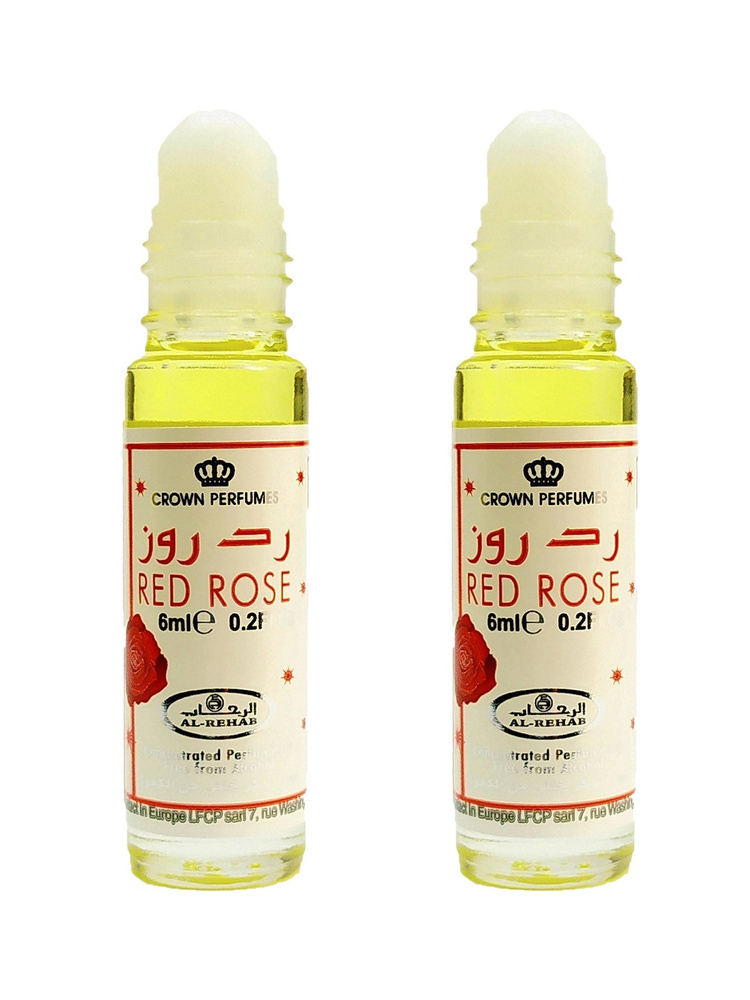 Al Rehab Perfumes Арабские масляные духи RED ROSE 6 мл, 2 шт #1