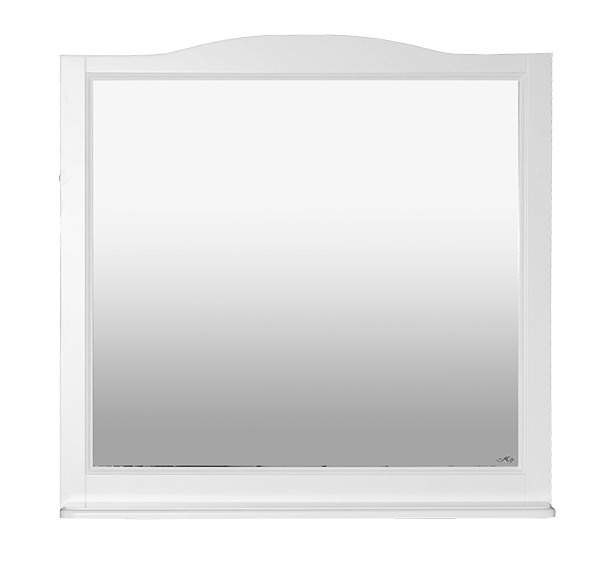 Зеркало Misty Лувр -105 в раме, белое #1