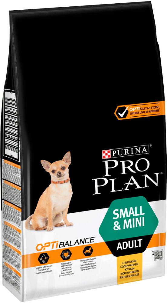 Сухой корм PRO PLAN ADULT DOG OPTIBALANCE SMALL & MINI для взрослых собак маленьких пород с курицей и #1