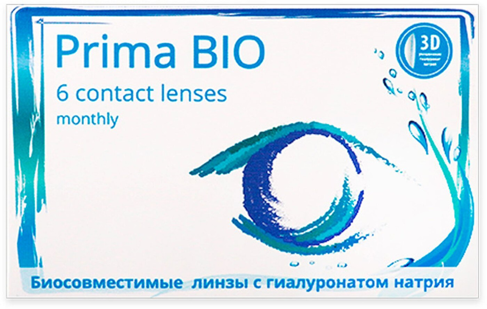 OKVision Контактные линзы PRIMA BIO 6 линз, 6 шт., -4.00 / 8.6/ 1 месяц ...
