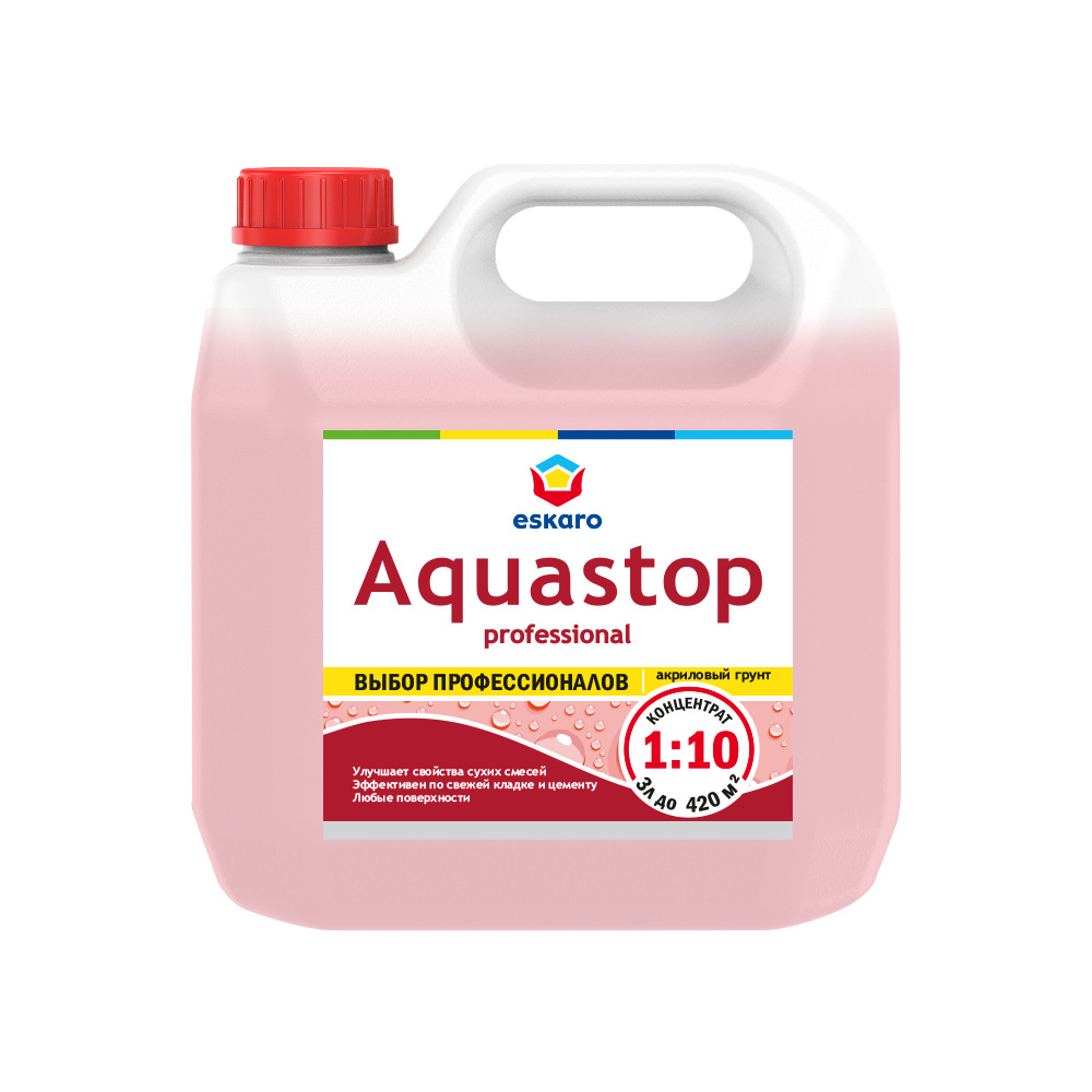 Грунт-модификатор влагоизолирующий концентрат 1:10 Aquastop Professional, 3л  #1