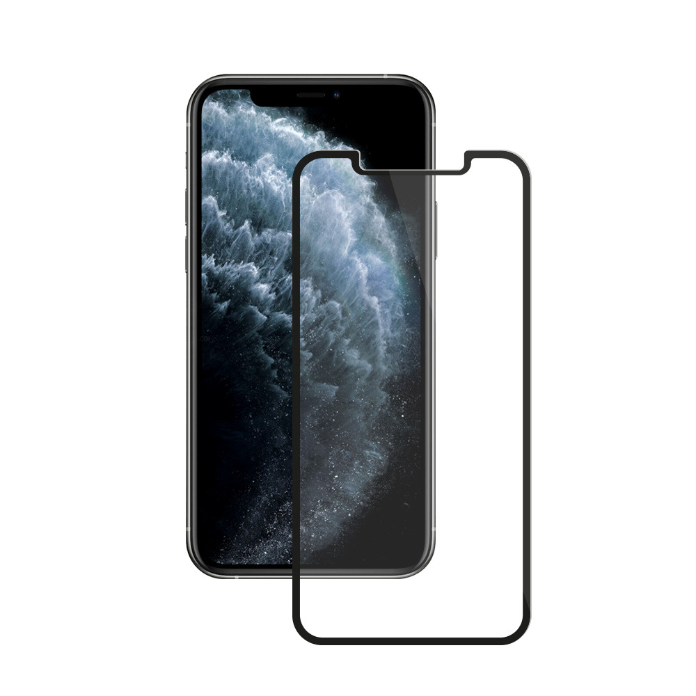 Защитное стекло 3D Full Glue для Apple iPhone 11 Pro (2019), 0.3 мм, черная рамка, Deppa  #1