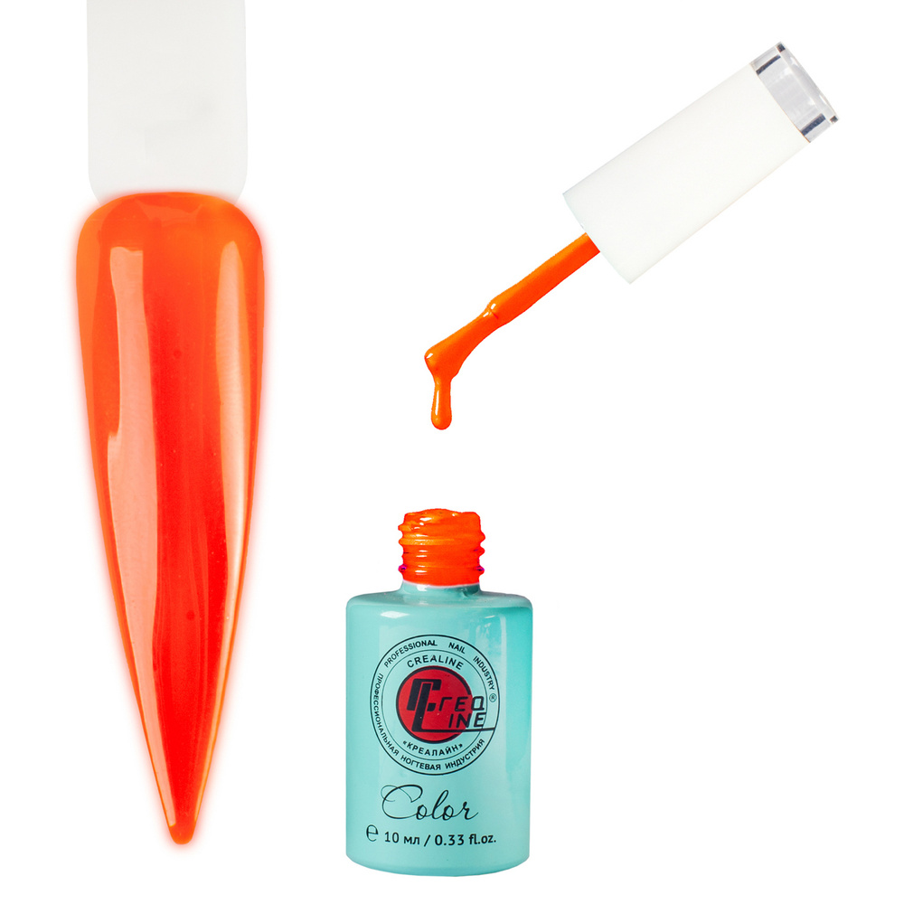 CreaLine Гель-лак серии UV "Бирюза" № GLB-026 Флуоресцентная Огненно- оранжевый  #1