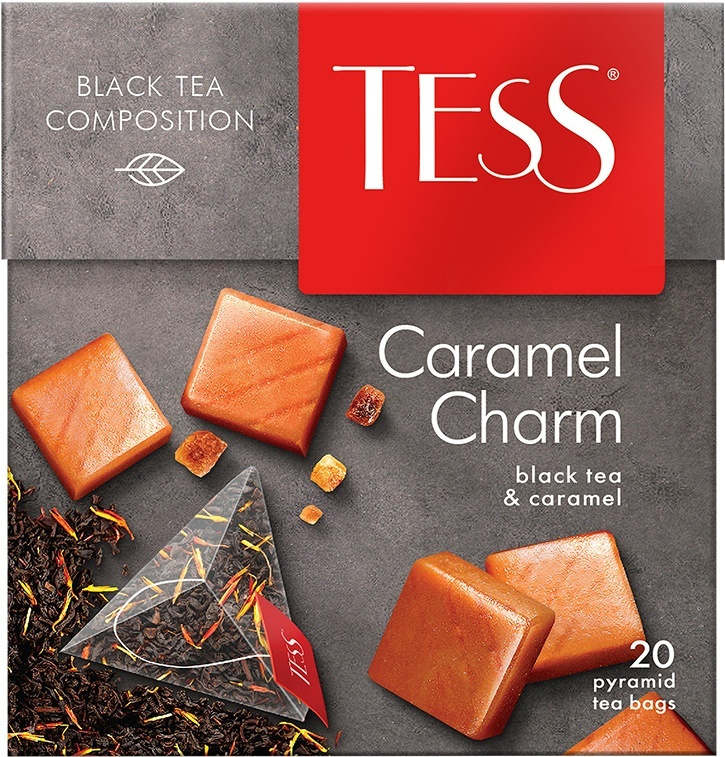 Чай в пирамидках черный Tess Caramel Charm, 20 шт #1