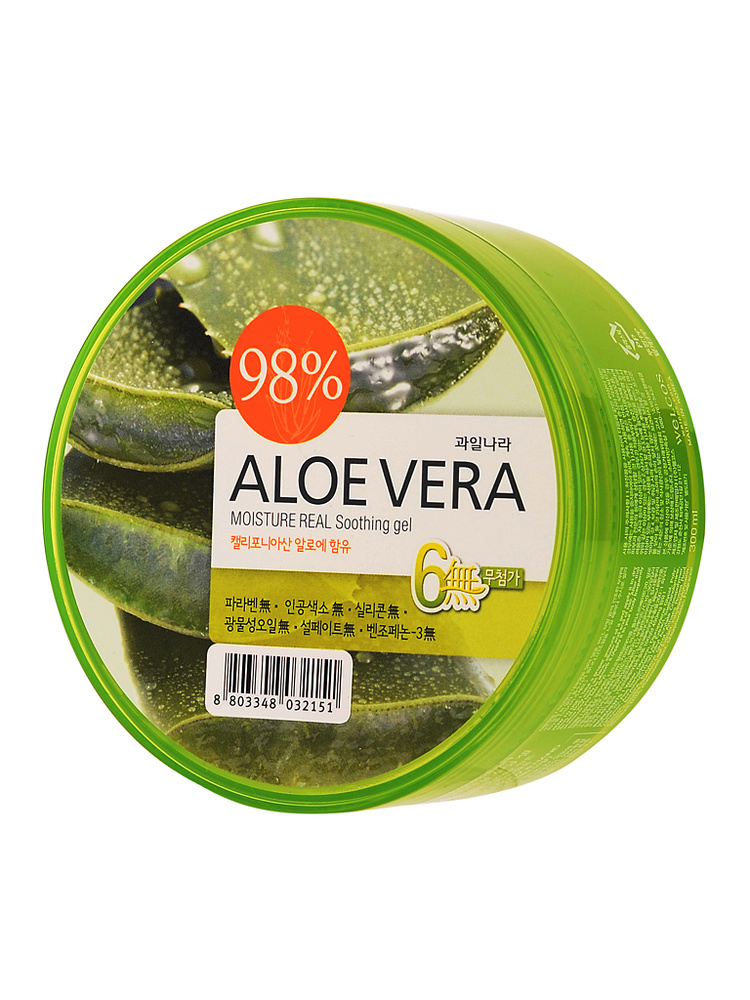 Welcos Kwailnara Aloe vera Moisture Real Soothing Gel гель для тела успокаивающий 300мл.  #1
