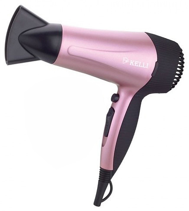KELLI Фен для волос KL-1109 2000 Вт, скоростей 2, кол-во насадок 2, розовый  #1