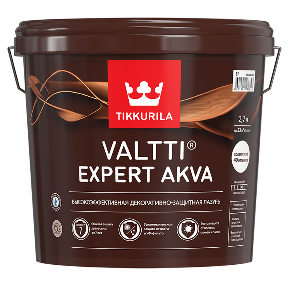 Tikkurila Valtti Expert Akva / Тикурила Валтти Эксперт Аква Тик 2,7 Л Антисептик Для Дерева "Тиккурила" #1