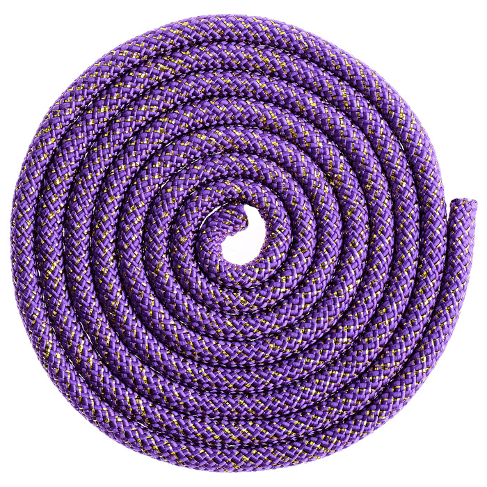 Скакалка гимнастическая, 2,5 м, 150 г, цвет фиолетовый//люрекс  #1