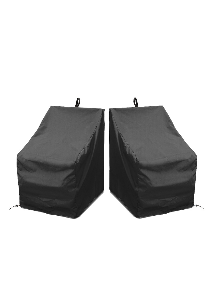 Чехлы на стулья со спинкой 460x560x910 мм 2 шт (оксфорд 210, чёрный), Tplus  #1