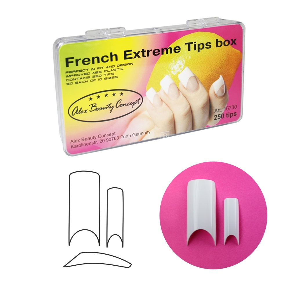 Alex Beauty Concept Типсы  FRENCH EXTRIM TIPS BOX (250 ШТ) #1