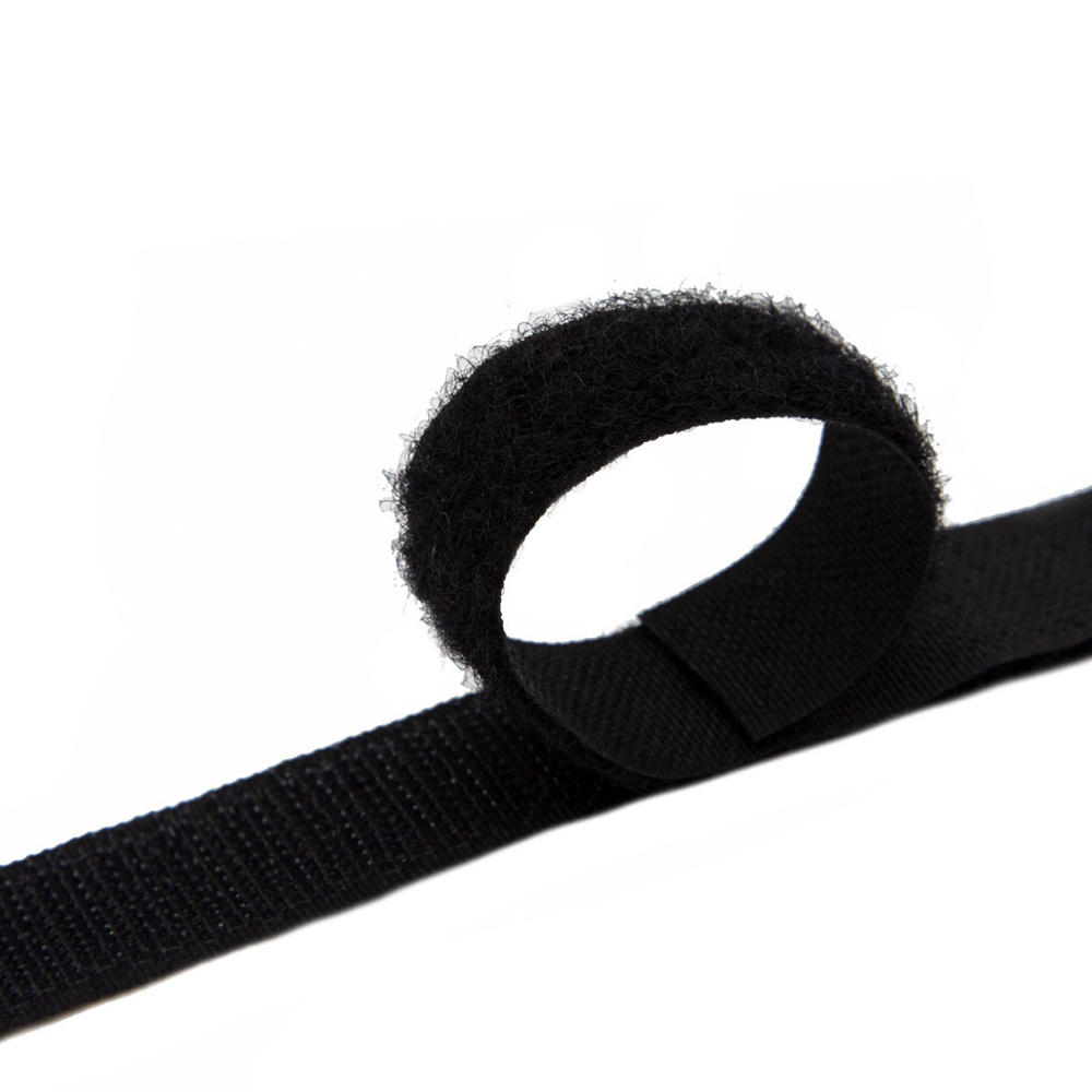 Лента контактная пришивная липучка велкро крючок и петля, 20 мм*25 см, черный, Hobby&Pro  #1