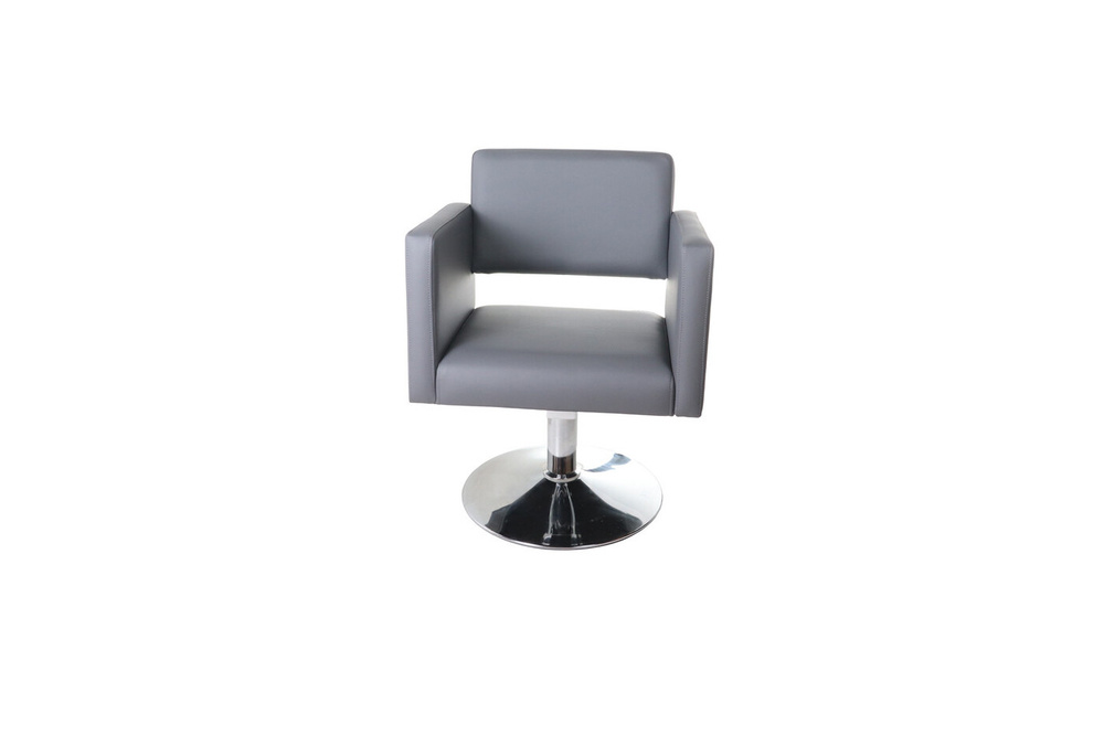 Парикмахерское кресло "Кубик II", серый, диск - гидравлика  #1
