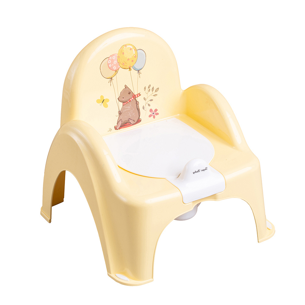 Горшок стульчик детский Tega baby Лесная сказка антискользящий, со съемной чашей и крышкой, желтый  #1