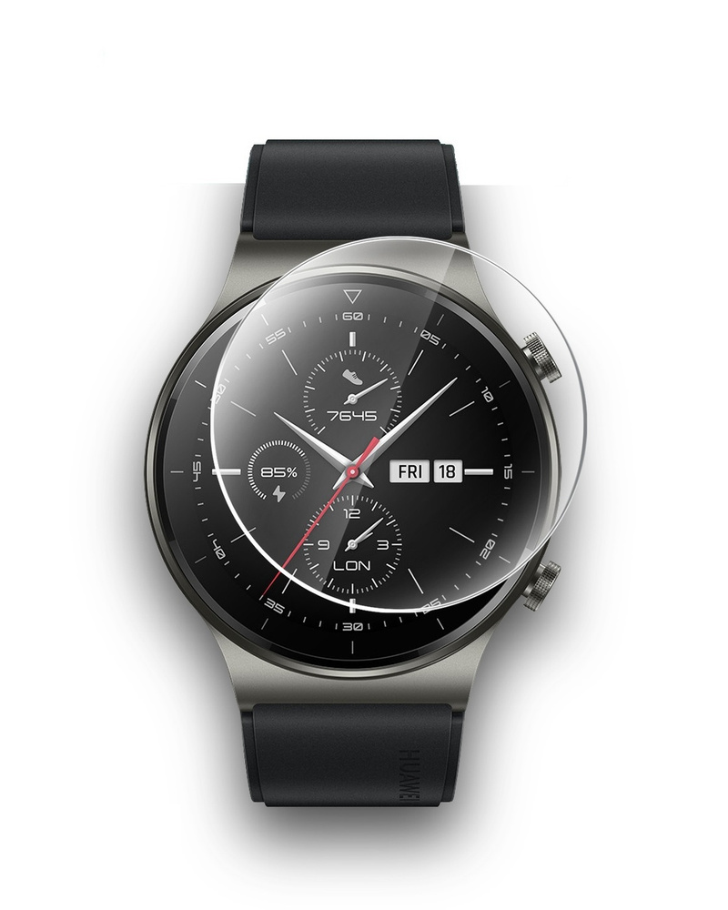 Защитная пленка на Huawei Watch GT 2 (46mm) прозрачная, Комплект 2шт, Brozo  #1