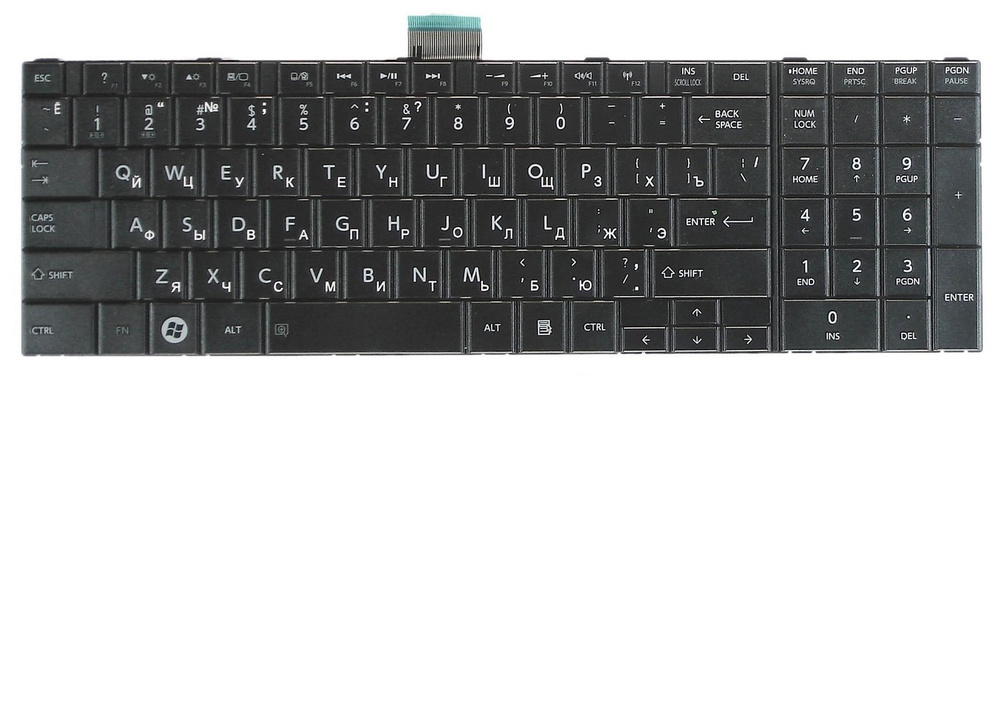 Клавиатура для ноутбука Toshiba Satellite C850 C870 C875 черная #1