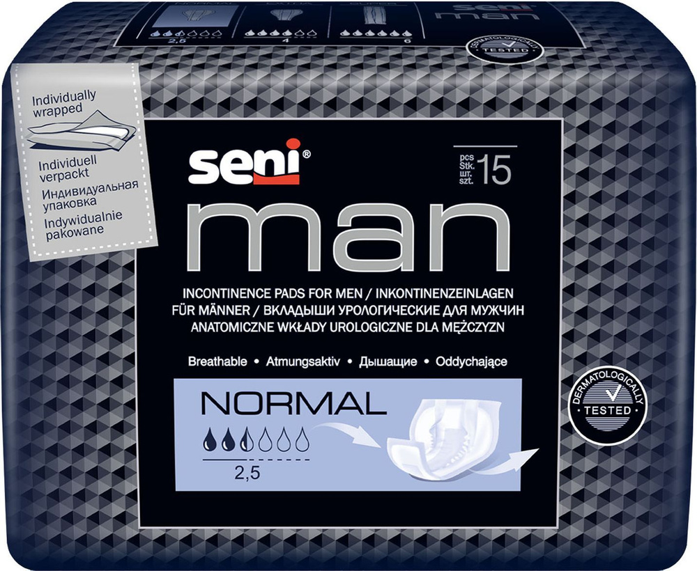 Seni Урологические вкладыши для мужчин "Man. Normal", 15 шт #1