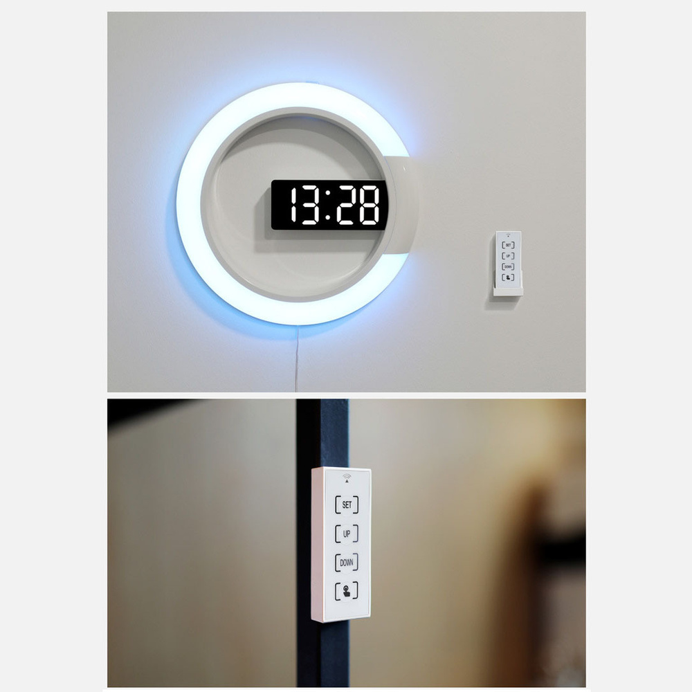 3D светодиодные цифровые настольные часы с будильником для украшения дома и гостиной  #1
