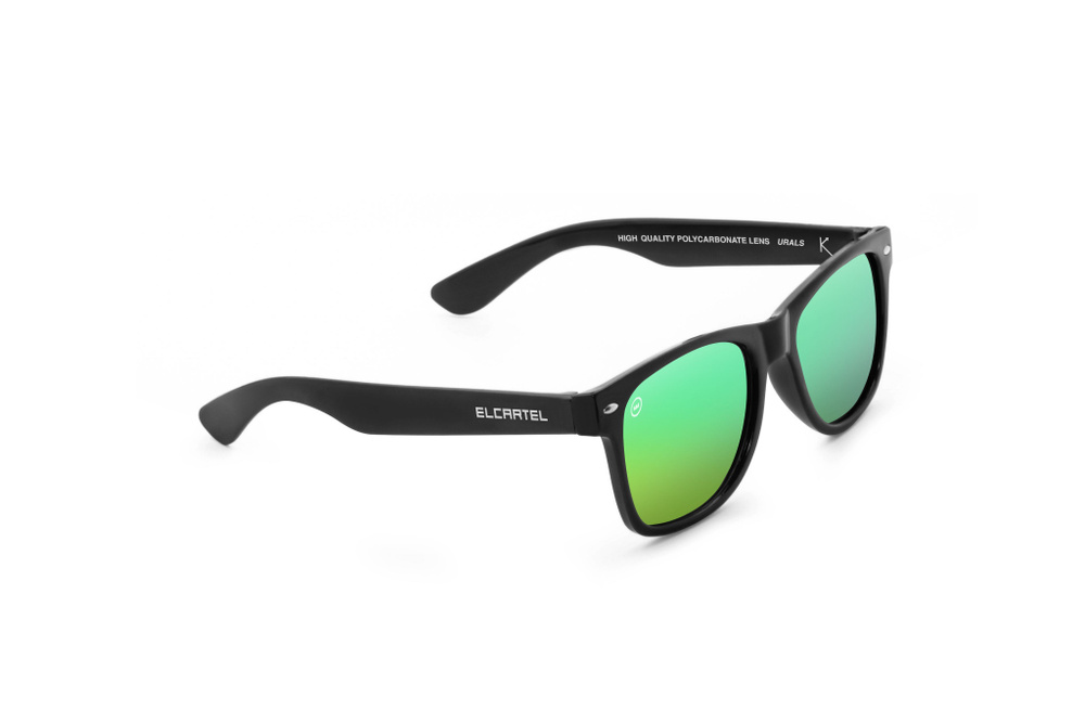 KAR Wayfarer Black Green Mirror Lens/Очки поляризационные/Очки солнцезащитные женские /очки солнце защитные #1