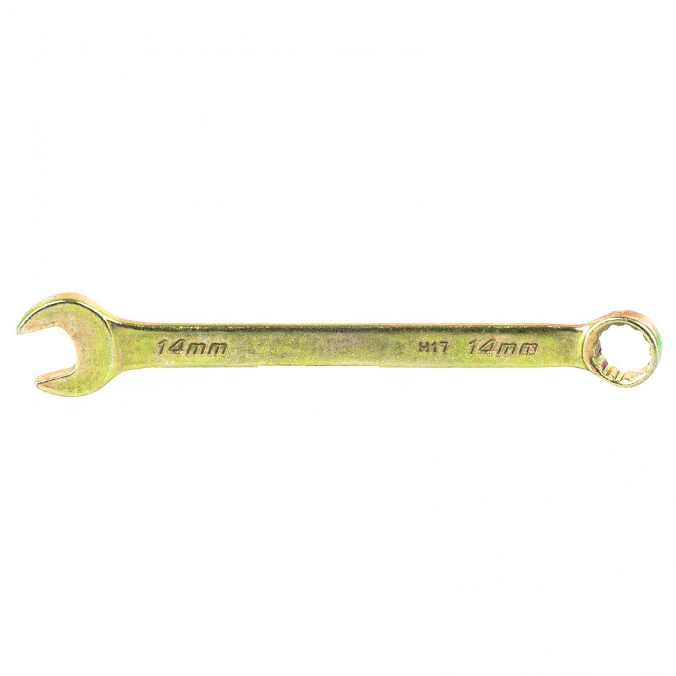 Ключ комбинированный, 14 мм, желтый цинк Сибртех #1