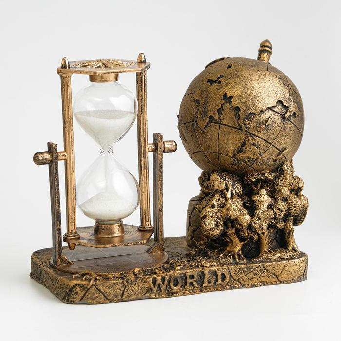 Песочные часы Мир, сувенирные, 16х9х14 см #1
