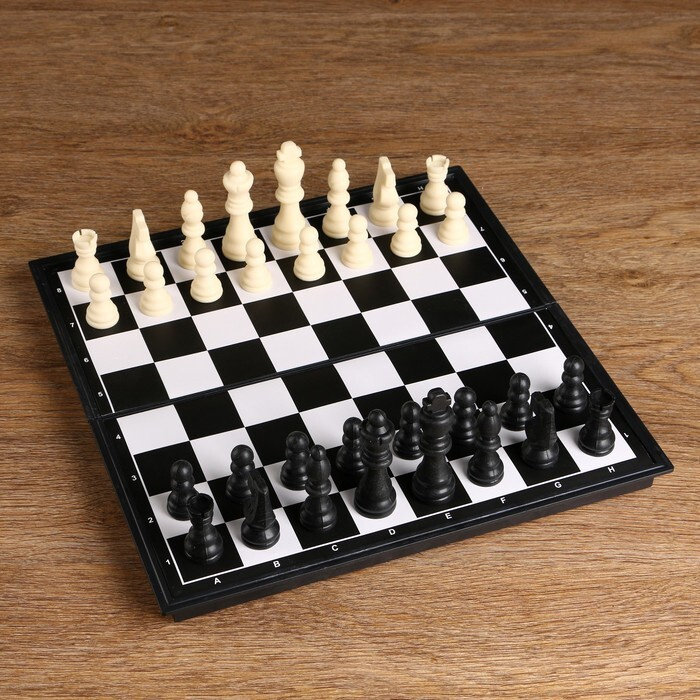 Шахматы, доска пластик 31 х 31 см, король 8 см, пешка 3.8 см #1