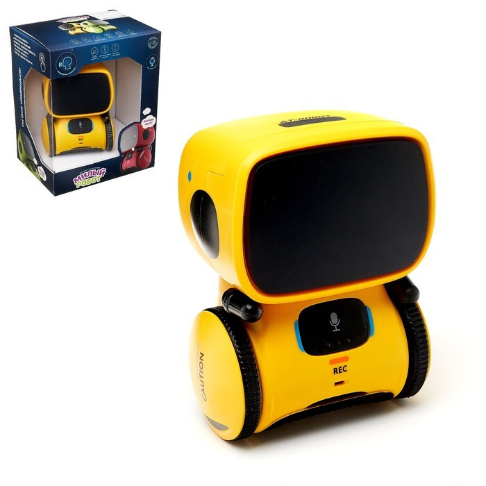 Робот интерактивный Милый робот , световые и звуковые эффекты, цвет жёлтый  #1