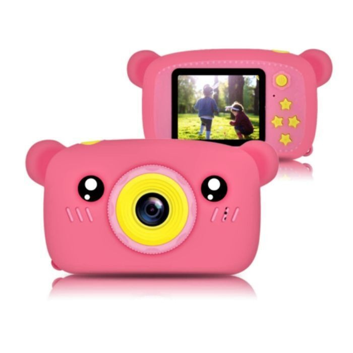 GoodStore24 Компактный фотоаппарат в форме мишки/1, розовый #1
