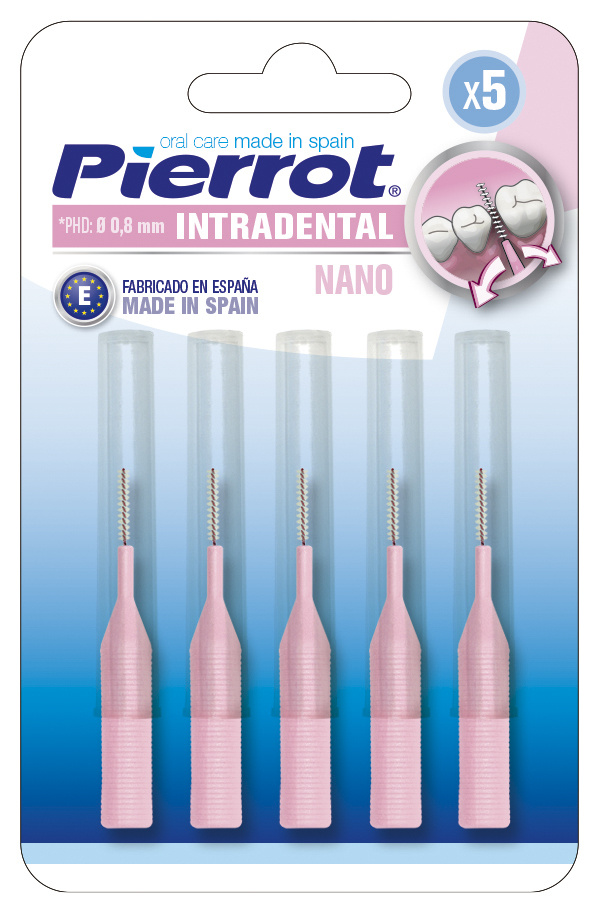 Межзубные ершики для брекетов Pierrot Nano Interdental, 5 шт (0.8 мм), 1 упаковка  #1