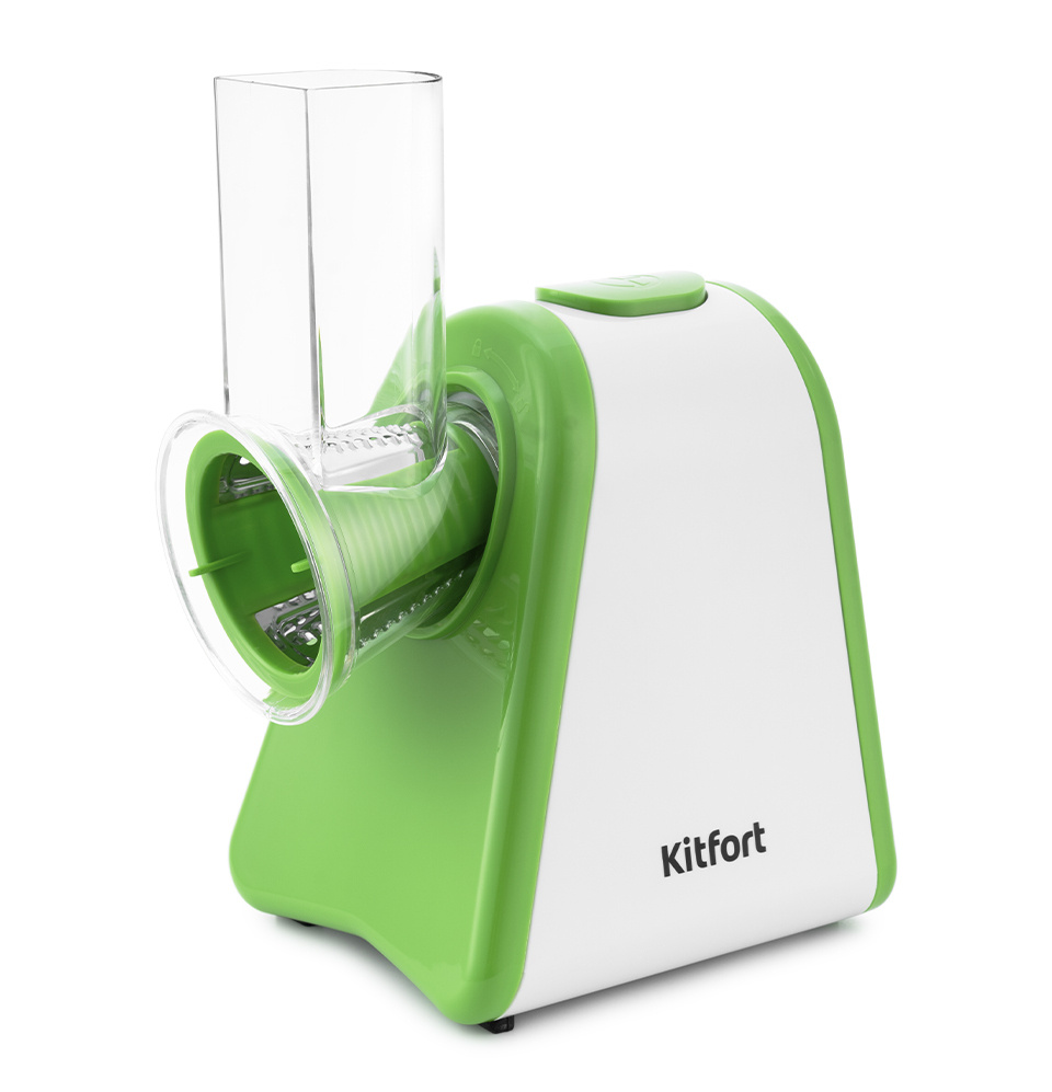 Тёрка электрическая Kitfort КТ-1385, 200 Вт, 4 насадки, 10 минут непрерывной работы, цвет зеленый/белый #1