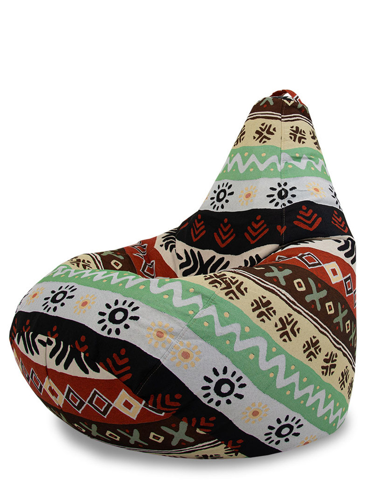 Бескаркасный кресло мешок BOSS Morocco Puff Spb, размер XXL, разноцветный, материал гобелен, наполнитель #1