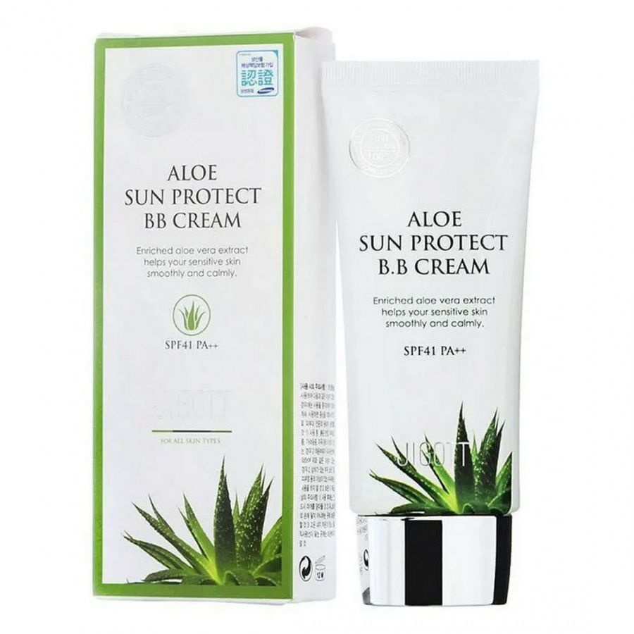 Jigott BB крем для лица SPF 41 PA++ B.B Cream Aloe Sun Protection, 50 мл #1