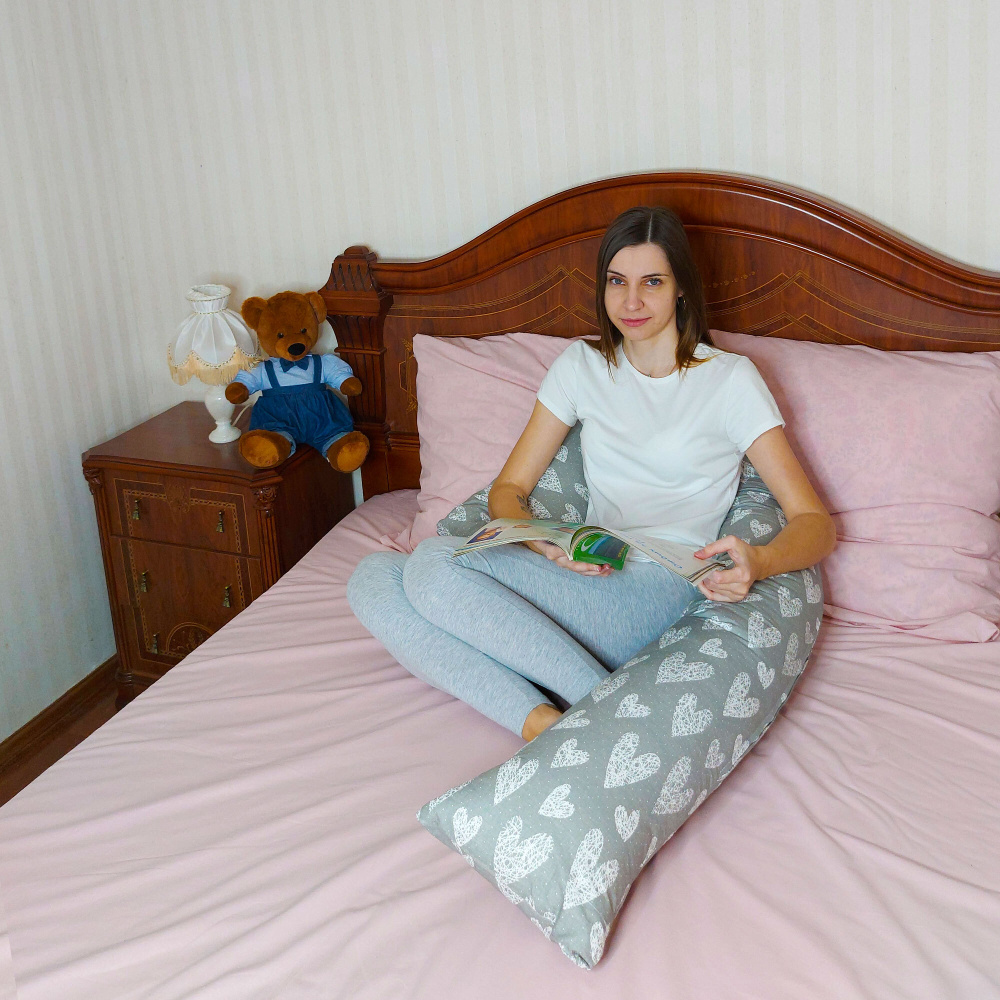 ДомВелл Чехол подушки для беременных 65x145 см,  #1