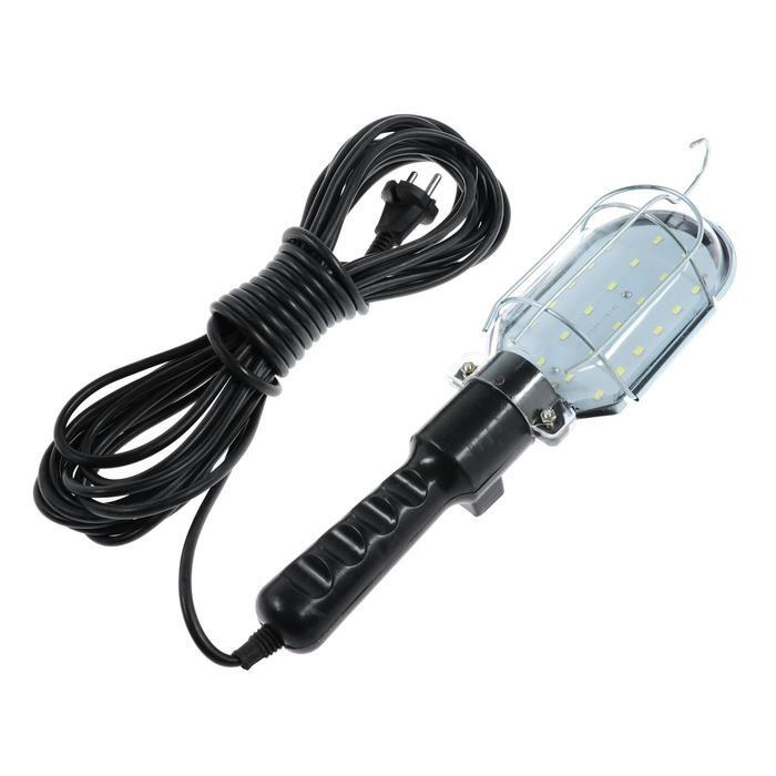 Светильник переносной светодиодный с выключателем, 10Вт, 24LED, 10 м, черный  #1
