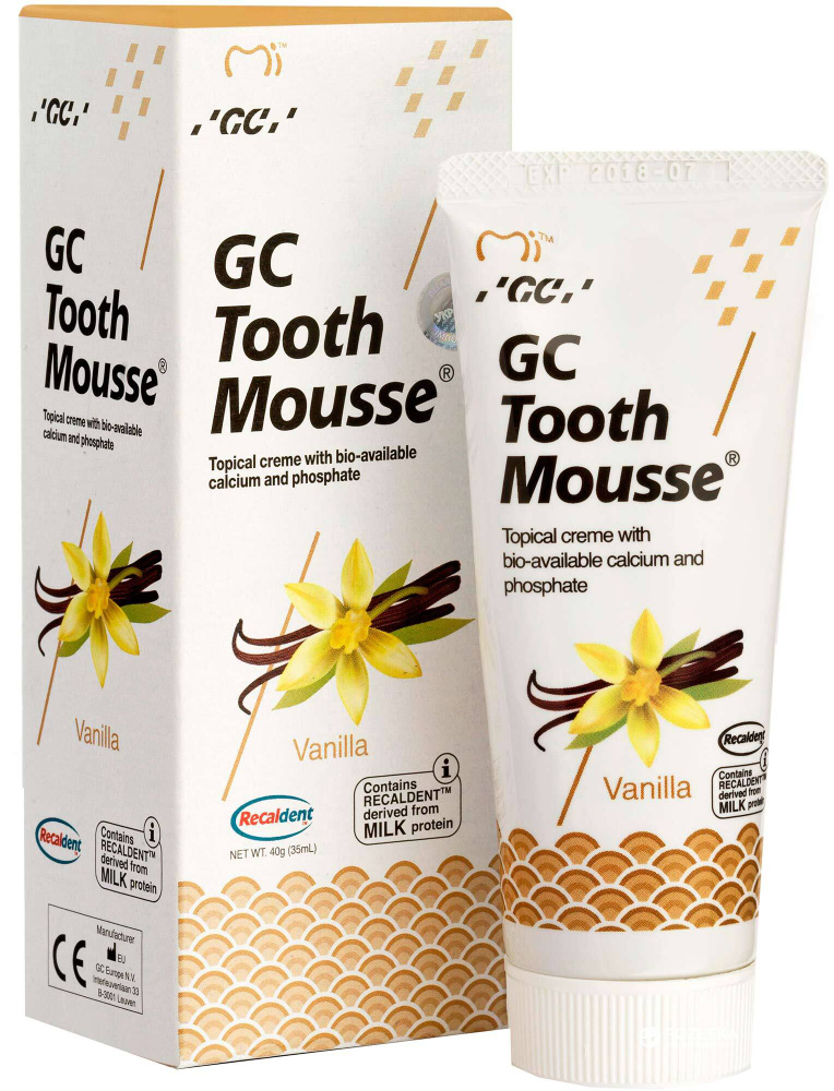 Зубной гель Tooth Mousse Тус Мусс, ваниль, 40 гр. (EU) #1