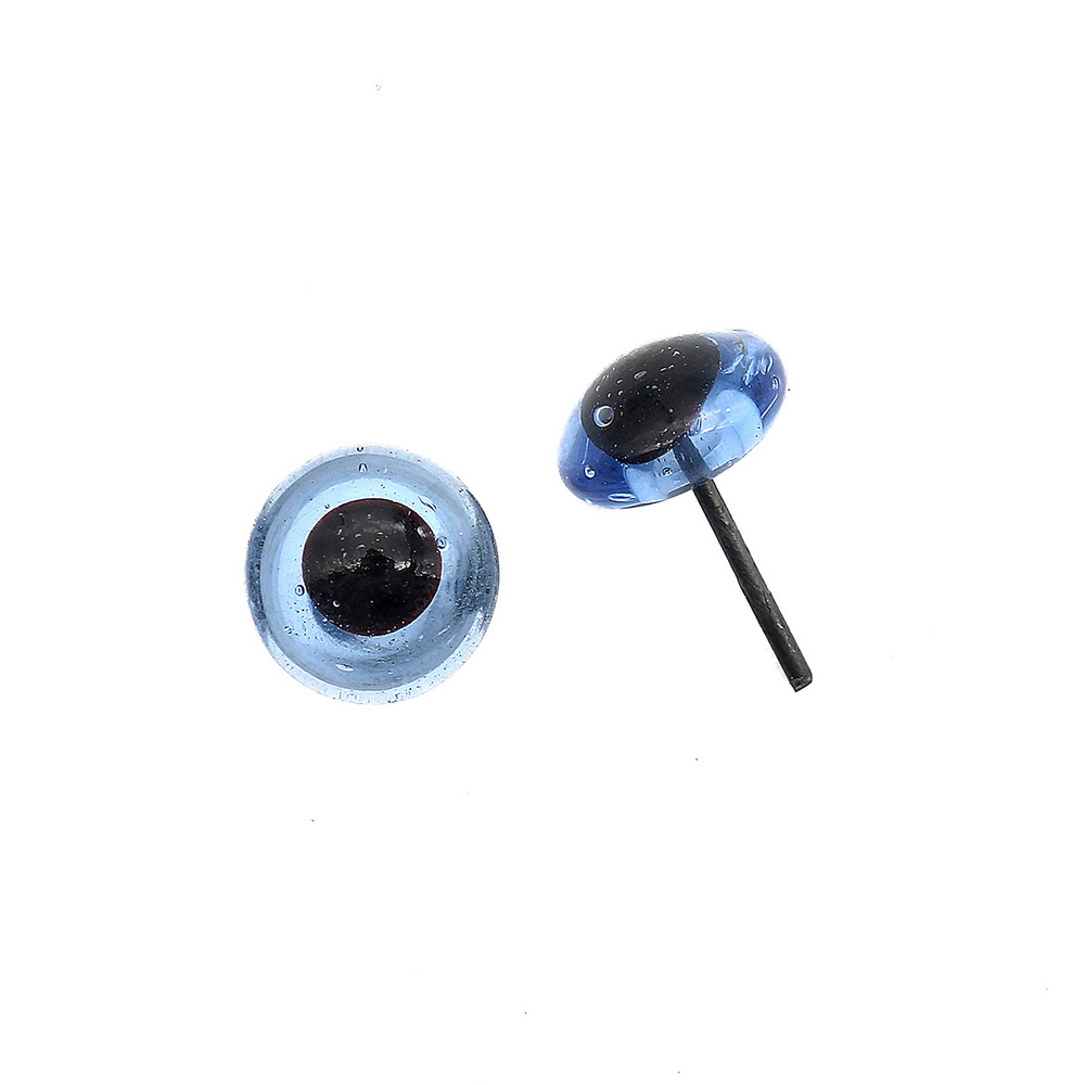 Глазки для игрушек 8 мм на металлической ножке, 8 шт/упак, голубой, Sovushka  #1