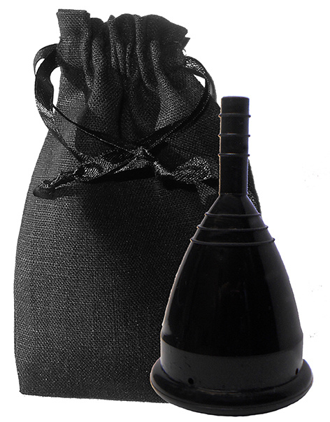 Менструальная чаша CupLee в льняном мешочке/цвет черный/ размер S / Многоразовое средство женской гигиены #1