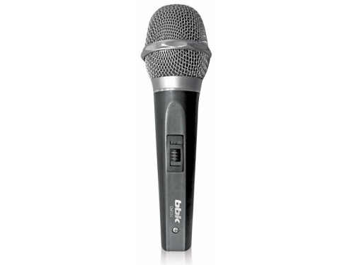 Микрофон для караоке и выступлений BBK CM124 серый / Dark Grey, пластик/металл, длина провода 3 м  #1